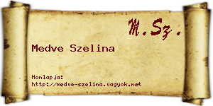 Medve Szelina névjegykártya